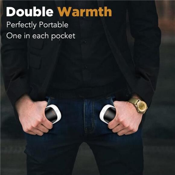 2 Pack Hand Warmers Rechargeable, Portable Electric Hand Warmers Reusable, USB - Picture 5 of 6